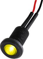 oxlclh63fl30hyw Oxley OXL/CLH/63 Series Yellow Panel LED, 2V dc, 6.35mm Mounting Hole Size, Lead Wires Termination, IP66