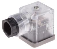 896-2114 RS PRO 3P+E DIN 43650 A, Female Solenoid Connector with Indicator Light, 110 V ac Voltage