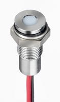 171-3782 RS PRO White Panel Mount Indicator, 10.8 → 13.2V dc, 6mm Mounting Hole Size, Lead Wires Termination, IP67