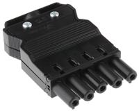92-953-4053-1 Wieland GST18i5 Series, Female 5 Pole Connector, Cable Mount,with Strain Relief, Rated At 20A, 400 V