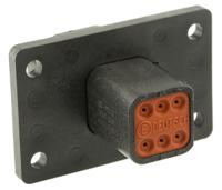 dt04-6p-cl06 Deutsch, DT Automotive Connector Socket Panel Mount 6 Way DT04-6P-CL06