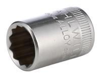 01530028 STAHLWILLE 1/4 in Drive 7/16in Standard Socket, 12 point, 23 mm Overall Length