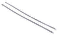 123-5030 RS PRO Cable Tie, Roller Ball, 520mm x 12 mm, Silver Stainless Steel, Pk-100