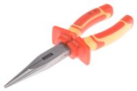 847-3724 RS PRO Long Nose Pliers, 200 mm Overall, Straight Tip, VDE/1000V