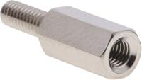 606-686 RS PRO Standoff, M3 x M3 Thread, 10mm Body, Brass, Male/Female, 8mm Stud