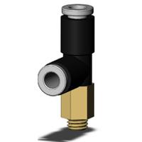 kq2y04-m5a-x35 SMC KQ2 Series One-touch Fitting, Push In 4 mm to M5 x 0.8, Threaded-to-Tube Connection Style, KQ2Y04-M5A-X35