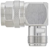 53s201-k00n5 Rosenberger Right Angle 50Ω Adapter N Plug to N Socket 11GHz