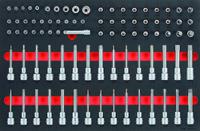 ttesk85 Teng Tools 85-Piece 1/2 in; 1/4 in; 3/8 in Standard Socket/Bit Set with Ratchet, e-Torx; Hex Bit; Phillips Bit;
