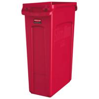1956189 Rubbermaid Commercial Products Slim Jim 23gal Red Polypropylene Waste Bin