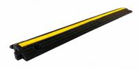 252-2790 RS PRO 1m Black/Yellow Cable Cover in Rubber, 20mm Inside dia.