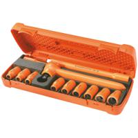 s400avse Facom 12-Piece Metric 1/2 in Standard Socket Set with Ratchet, 12 point, VDE/1000V