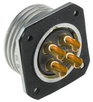 sl-em-34-h Amphenol Socapex Circular Connector, 4 Contacts, Panel, Standard Connector, Plug, Male, IP67, SL61 Series