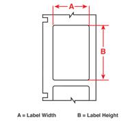 m4-7-498 Brady B-498 on Black on White Label, 12.70 mm Width