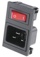bzv49z000071 Bulgin C20 Snap-In IEC Connector Male, 16A, 250 V