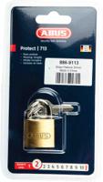 49967 ABUS Key Weatherproof Brass Padlock, 6mm Shackle, 29mm Body