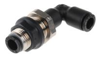 3139-06-00 Legris LF3000 Series Bulkhead Tube-to-Tube Adaptor, Push In 6 mm to Push In 6 mm, Tube-to-Tube Connection Style