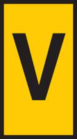 561-01224-wic1-v-pa66-ye HellermannTyton WIC Snap On Cable Markers, Yellow, Pre-printed "V", 2 → 2.8mm Cable, for Cables and Wires,