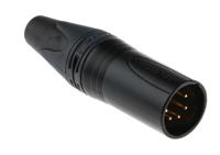 nc5mxx-b Neutrik Cable Mount XLR Connector, Male, <50 V, 5 Way, Au over Ni Plating