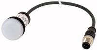 181622-c22-l-w-24-p3 Eaton, C22, Panel Mount White LED Indicator, 22mm Cutout, IP67, IP69K, Round, 24V ac/dc