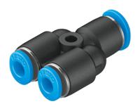 qsmy-6-4 Festo QSMY Series Y Tube-to-Tube Adaptor, Push In 6 mm to Push In 4 mm, Tube-to-Tube Connection Style, 153374