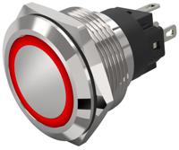 82-61512114 EAO 82 Series Illuminated Illuminated Push Button Switch, Latching, Panel Mount, 22.3mm Cutout, SPDT, Red LED, 240V,