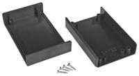 192-0764 RS PRO Black ABS Enclosure, IP40, IK07, Black Lid, 108.1 x 69.2 x 24.5mm
