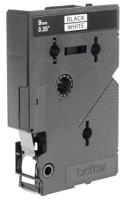 tc-291 Brother Black on White Label Printer Tape, 8 m Length, 9 mm Width