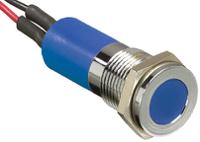 703-9083 RS PRO Blue Panel Mount Indicator, 6 → 36V dc, 14mm Mounting Hole Size, Lead Wires Termination, IP67