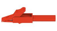 240157-22 Staubli Crocodile Clip Crocodile Clip Connection, Brass Contact, 15A, Red