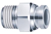 kqb2h08-01s SMC KQB2 Series Straight Threaded Adaptor, R 1/8 Male to Push In 8 mm, Threaded-to-Tube Connection Style