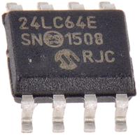24lc64-esn Microchip,  64 kB EEPROM,  900 ns 8-Pin SOIC Serial-I2C