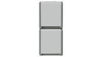 5ub4723 Siemens DELTA Grey 2 Gang Plug Socket, 16A, Type F - German Schuko, Outdoor Use