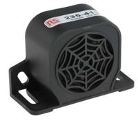 235-411 RS PRO Universal Electronic Sounder, 12 → 80 V dc, 107dB at 1 m, DC, Single-Tone