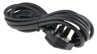123-0957 RS PRO Straight IEC C13 Socket to Right Angle Type G UK Plug Power Cord, 3m