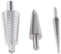 05331 EXACT 3-Piece Step Drill Bit Set for Metal, 30mm Max, 4mm Min, HSS Bits