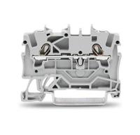 2001-1201 WAGO TOPJOB S, 2001 Series Feed Through Terminal Block, 1.5mm², Single-Level, Push-In Cage Clamp Termination,