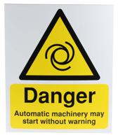 763-1572 RS PRO General Hazard Hazard Warning Sign (English)