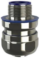 lpc40-m40-c-fg Flexicon External Thread Fitting, Conduit Fitting, 40mm Nominal Size, M40, 316 Stainless Steel IP66, IP67, IP68, IP69