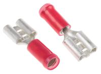 9-160583-5 TE Connectivity PIDG FASTON .250 Red Insulated Female Spade Connector, Receptacle, 6.35 x 0.81mm Tab Size, 0.3mm² to