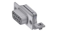 dts09sycsmd2un Deltron Connectors DTS09S 9 Way Right Angle D-sub Connector Socket, 2.76mm Pitch, with Screw Locks