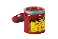 jut10375rd Justrite Steel Safety Bench Can, 4L