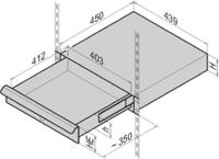 20110-056 nVent SCHROFF Grey Drawer, 3U, 15kg Load