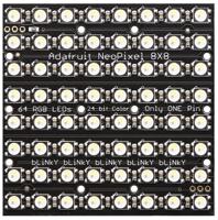2872 Adafruit , NeoPixel NeoMatrix 64 RGBW Cool White LED Matrix Module