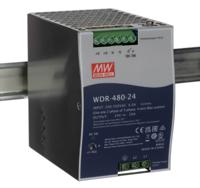 wdr-480-24 MEAN WELL WDR Switched Mode DIN Rail Power Supply, 180 → 550V ac ac Input, 24V dc dc Output, 20A Output, 480W