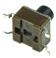4-1437565-9 TE Connectivity Black Button Tactile Switch, SPST 50 mA @ 12 V ac 3.4mm Through Hole