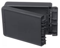 96014224-b-181306-pc-v0-7024 Bopla Bocube Series Graphite Grey Polycarbonate V0 Enclosure, IP66, IP68, IK07, Graphite Grey Lid, 191 x 125 x 60mm
