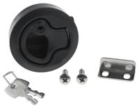 m1-41 Southco Black Plastic Locking Latch, 50mm Cutout, Key Unlock