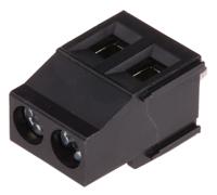 1985920 Phoenix Contact MKDSN 2.5/ 2 HT BK Series PCB Terminal Block, 5mm Pitch, Through Hole Mount, Solder Termination