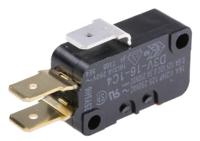 d3v-16-1c4 Omron Pin Plunger Micro Switch, Tab Terminal, 16 A @ 250 V ac, SPDT, IP40