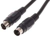 742-4273 RS PRO Male 4 Pin mini-DIN to Male 4 Pin mini-DIN Black DIN Cable 1m